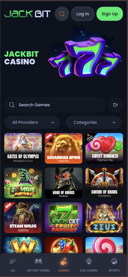 Jackbit Casino Page